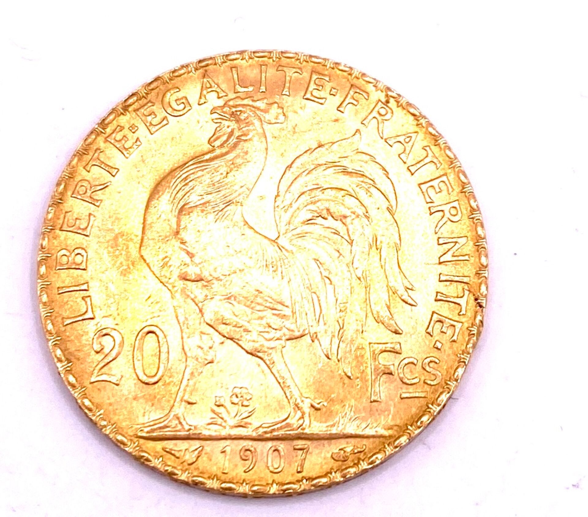 Null France - 20 francs Marianne au coq République Française yellow gold coin da&hellip;