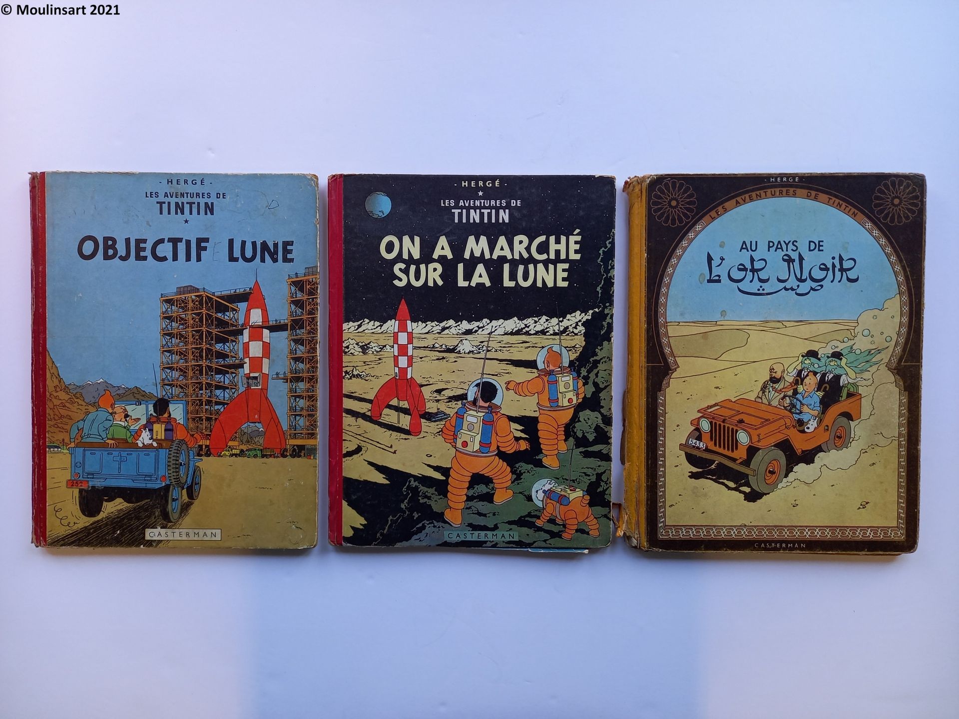 HERGÉ 鹤岗

Tintin au Pays de l'or noir, Objectif lune和On a marché sur la lune比利时E&hellip;