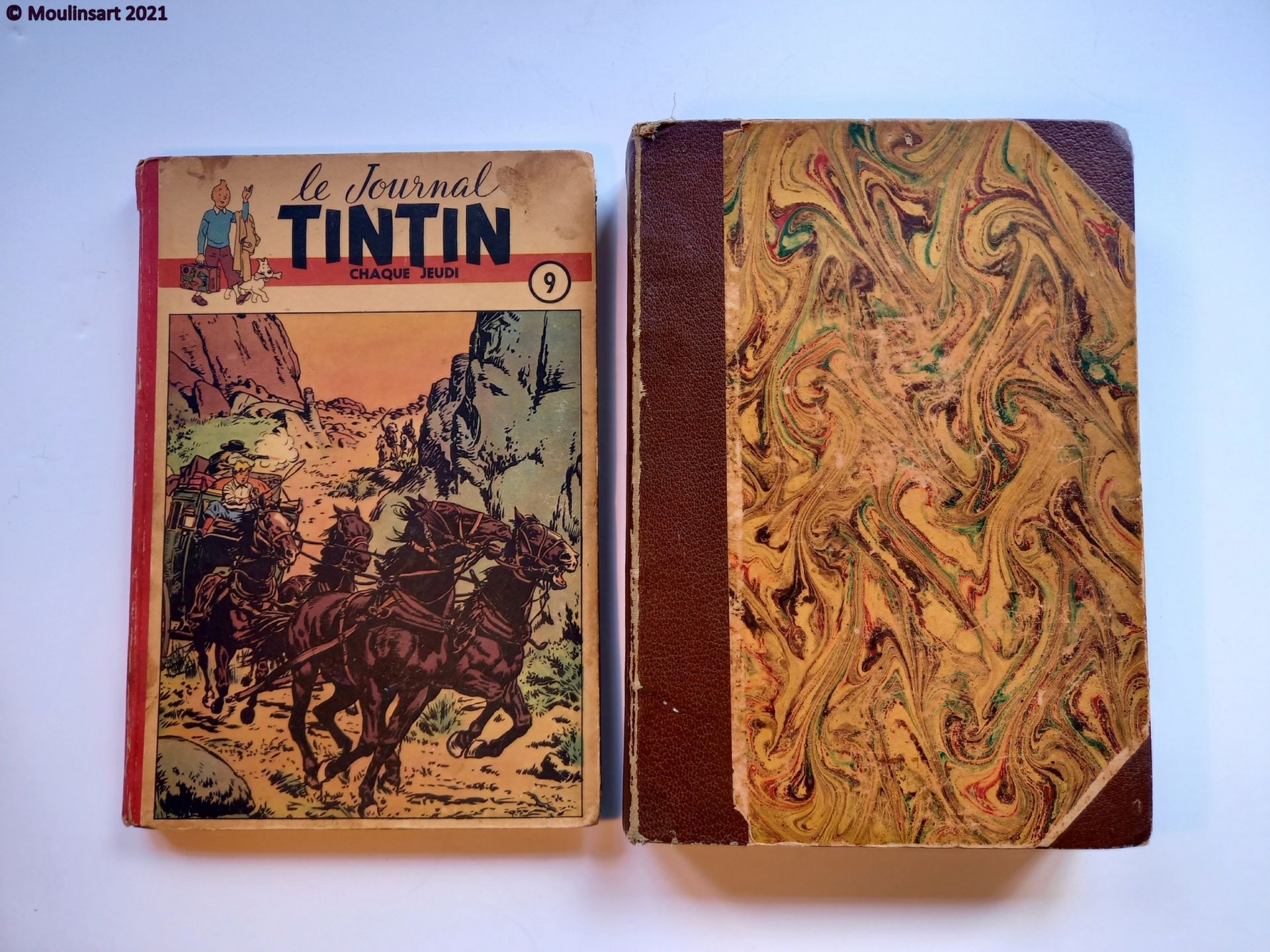 HERGÉ HERGE

Tintin" newspaper with publisher's binding number 9 and a "house" b&hellip;