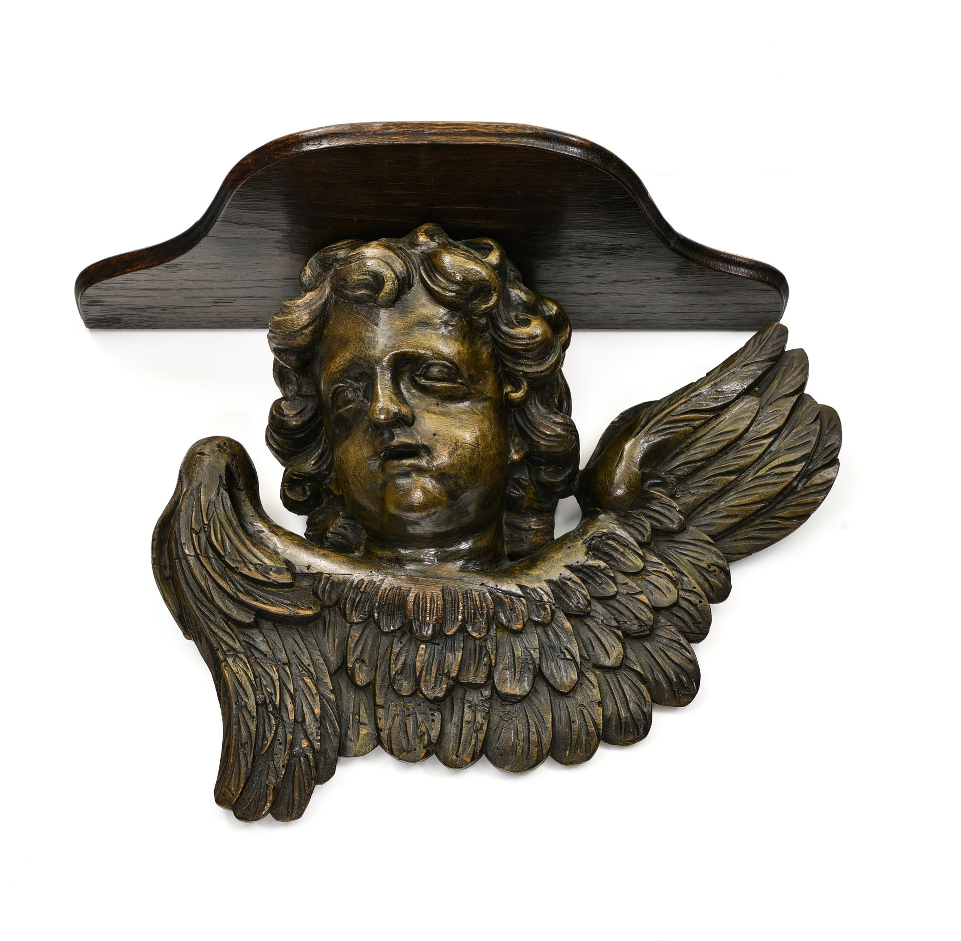 Null Cherub's head

17TH CENTURY WORK

carved wood, mounted on a sconce.

 H : 3&hellip;
