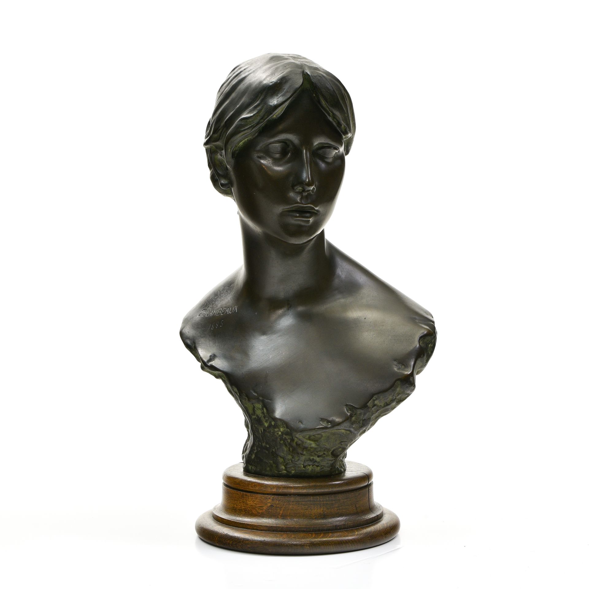 Jef LAMBEAUX (1852 - 1908) Jef LAMBEAUX (1852-1908)

Bust of a young woman, 1885&hellip;