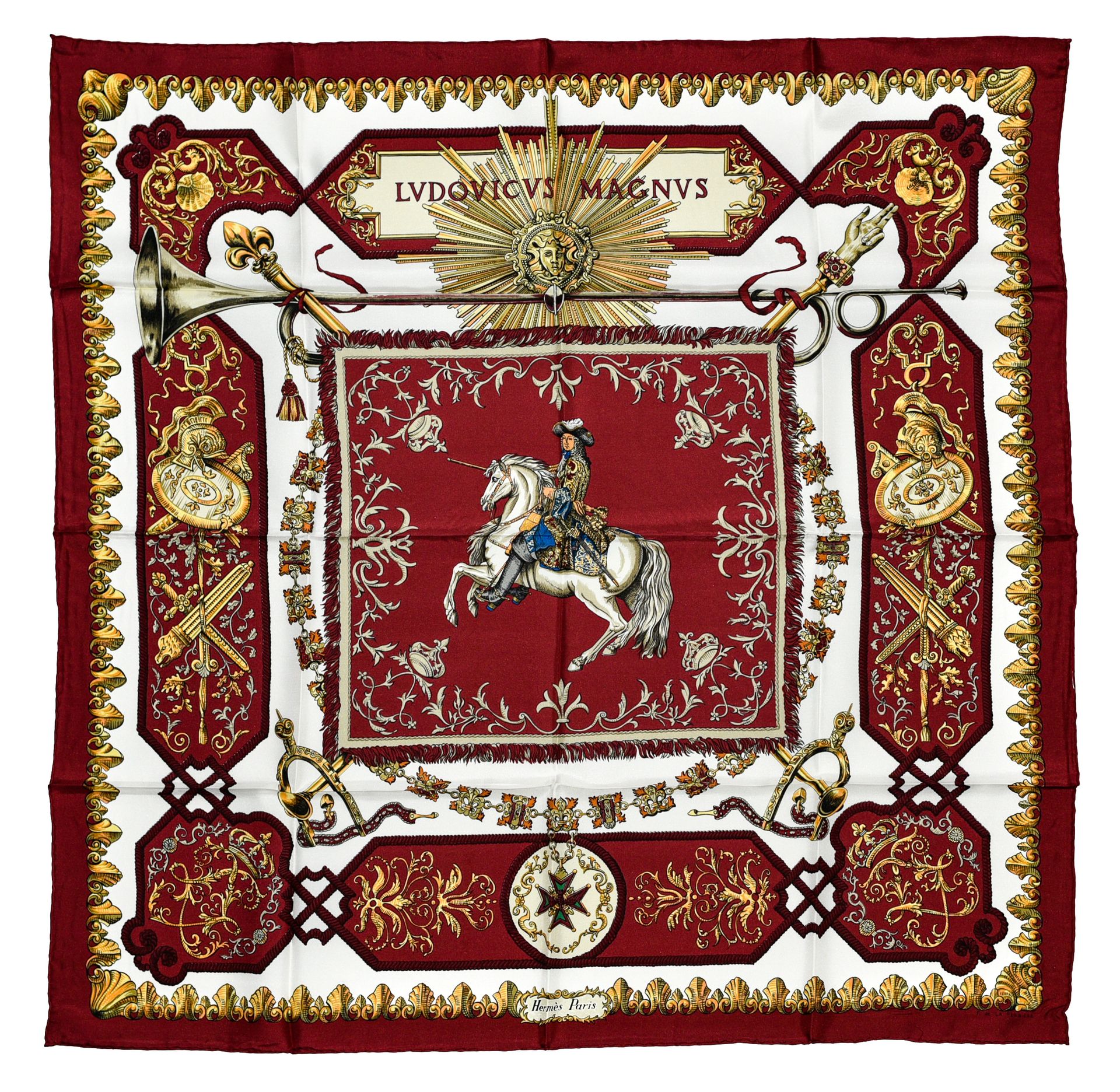 Hermès Quadrato di saia "Ludovicus Magnus



Quadrato di 90 cm in twill di seta &hellip;