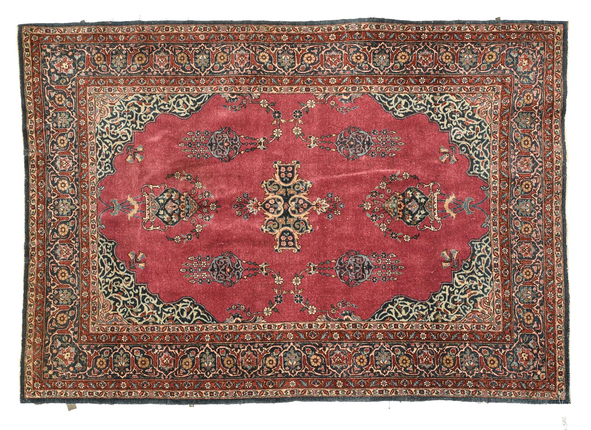 Tapis Kechan Keshan rug



Red ground, medallion between mosque lamps, blue span&hellip;