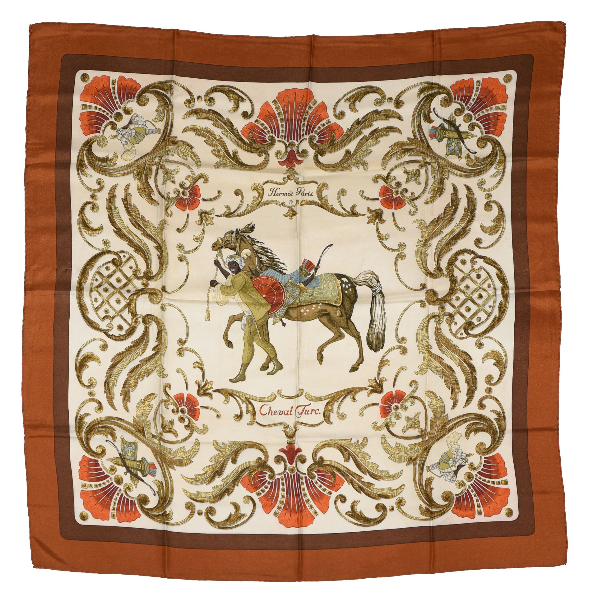 Hermès "Cheval Turc" twill carré scarf



90 cm twill silk carré scarf with beig&hellip;