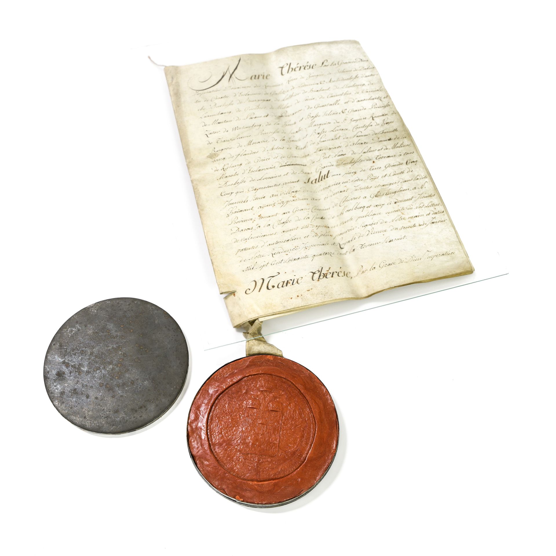 Lettres patentes de l'impératrice Marie-Thérèse d'Autriche de vente publique des&hellip;