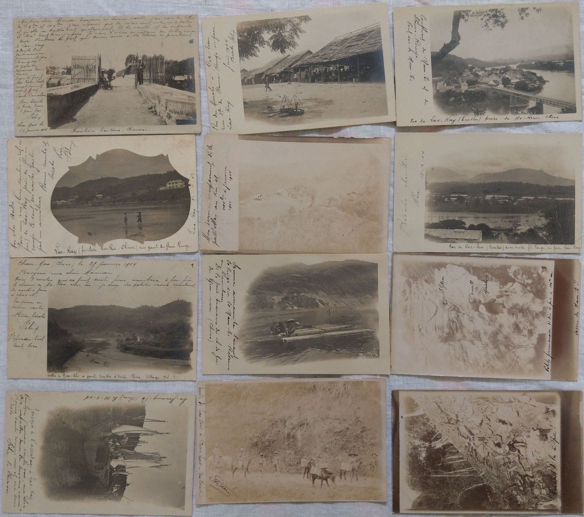 Ensemble de photographies / cartes postales VIETNAM / INDOCHINE, VERS 1900

Ense&hellip;