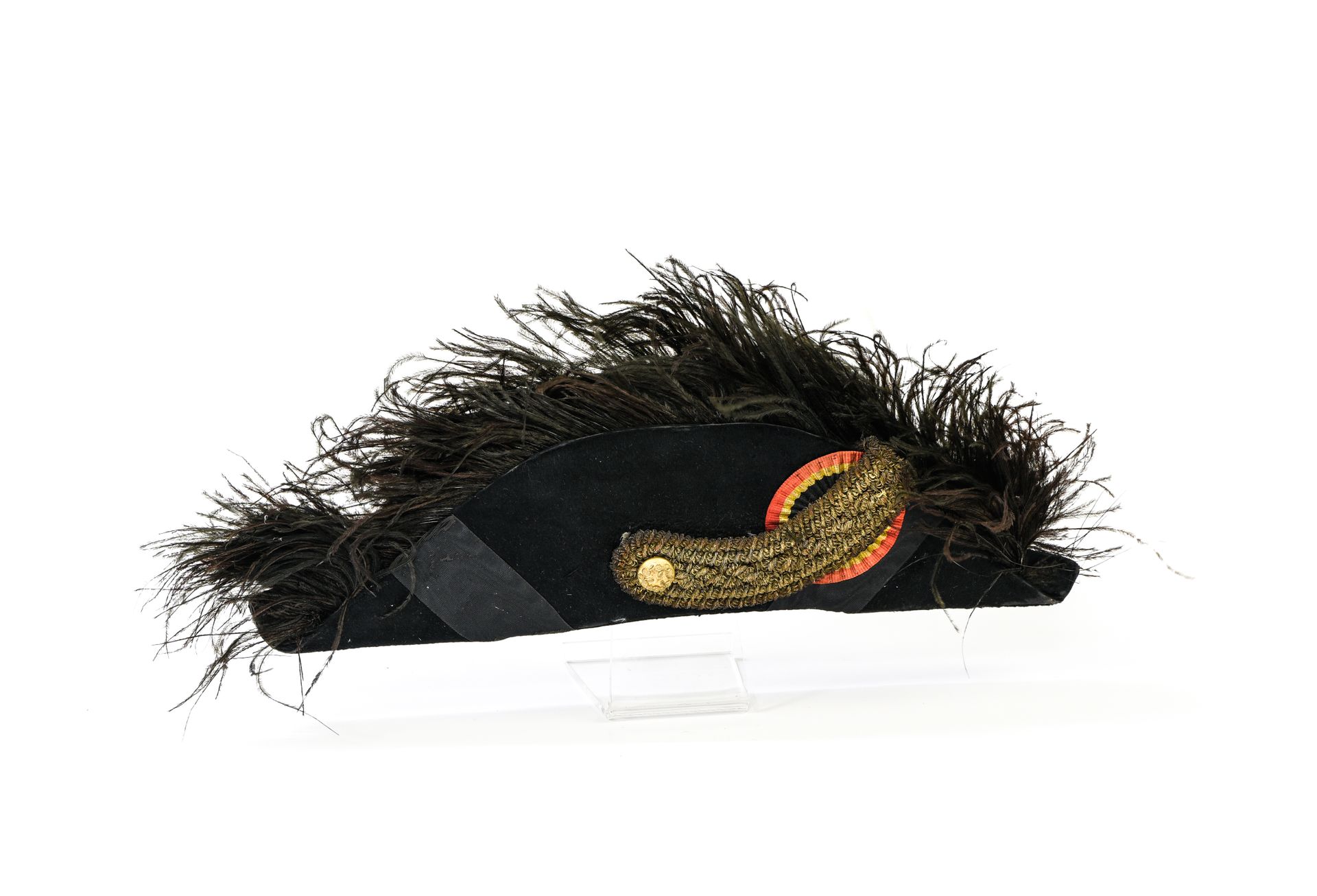 Chapeau bicorne de fonctionnaire BELGIUM, XIXE

Officer's bicorne hat



Flat, p&hellip;