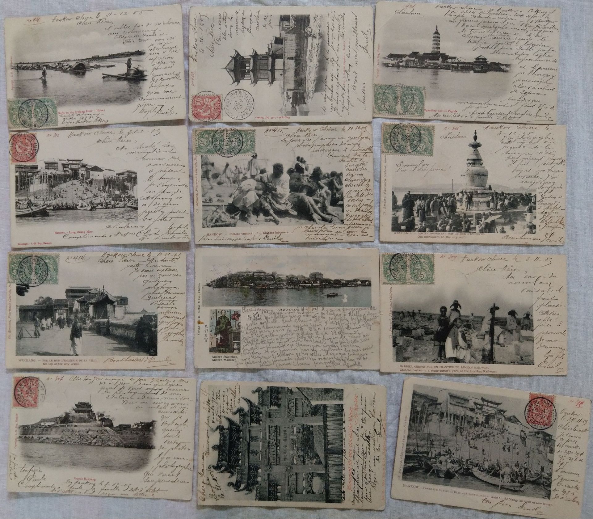 Cartes-vues de Hankow, bureau français de Han-Kéou CHINE 1905-1907

Cartes-vues &hellip;