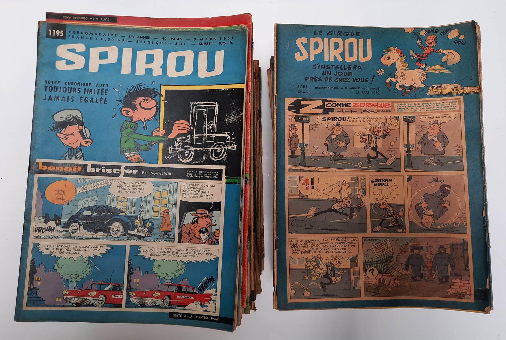 Journal de Spirou, 斯皮鲁杂志》。



全系列189期，从1959年5月21日第1101期到1962年12月27日第1289期。

有的有破&hellip;