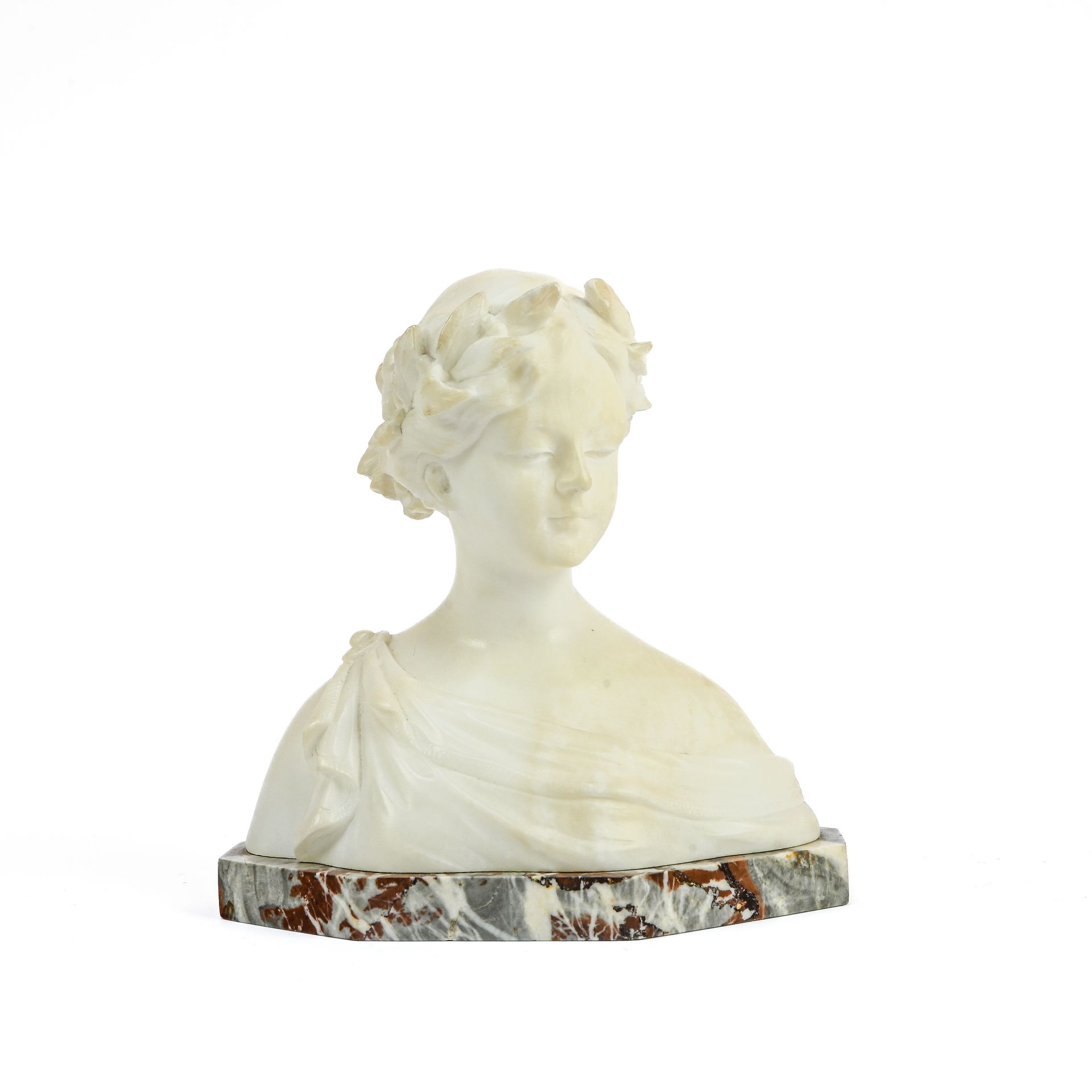 ALPHONSE HENRI NELSON (1854 - 1919) 阿尔方斯-亨利-内尔森 (1854 - 1919)

尹娜



白色大理石雕塑，背面有&hellip;