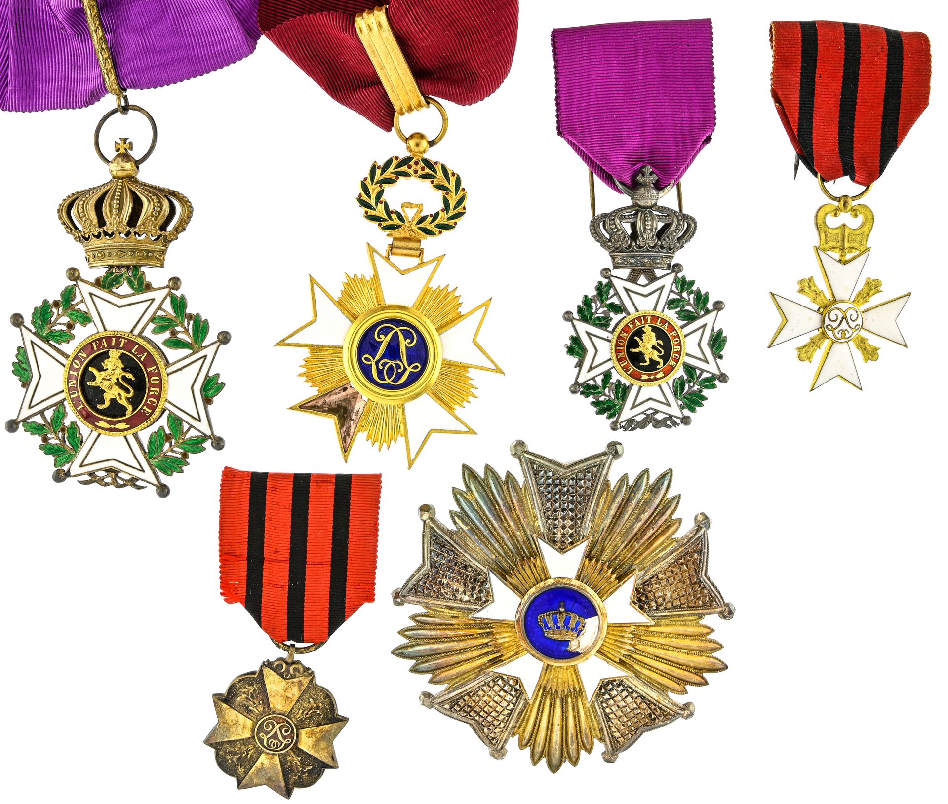 BELGIQUE, BELGIUM,

Mixed lot,



Order of Leopold, Commander's cross, unilingua&hellip;