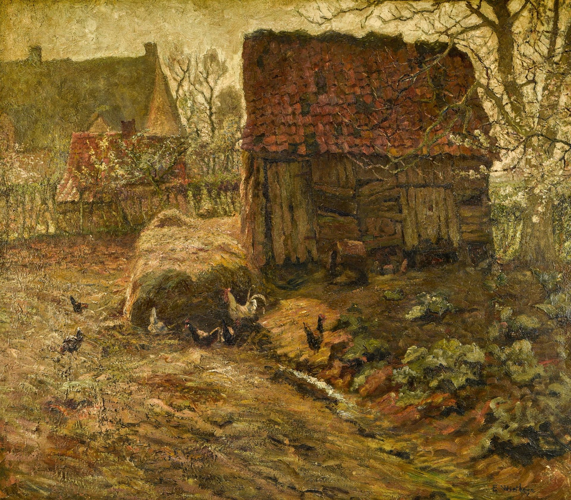 Edgard WIETHASE (1881 - 1965) 埃德加-韦特哈斯 (1881 - 1965)

谷仓



布面油画，右下角有签名

有框架的高：8&hellip;