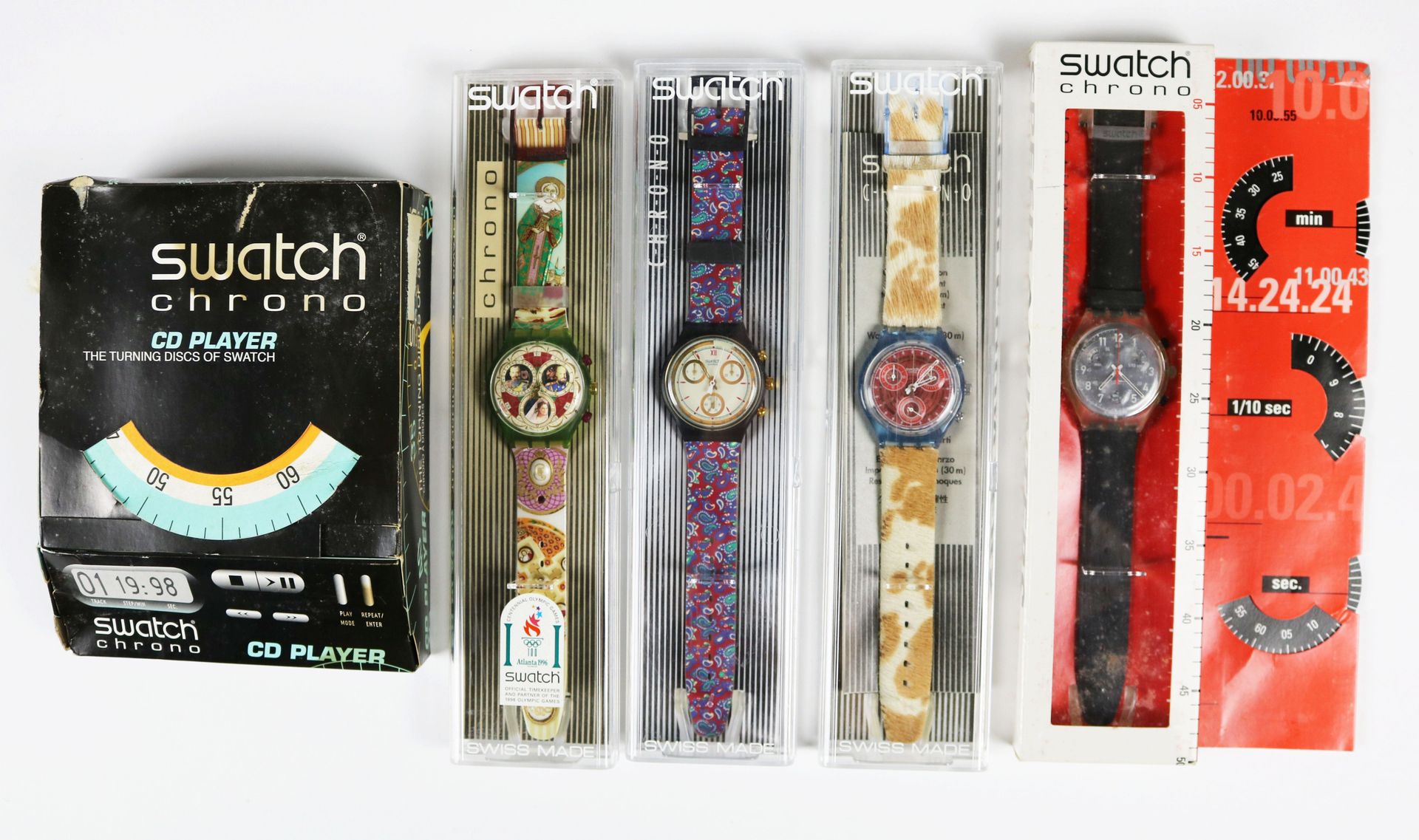 SWATCH SWATCH

Lot de 5 montres Chronos



Award, réf. SCB108, 1991 ; Fury, réf.&hellip;