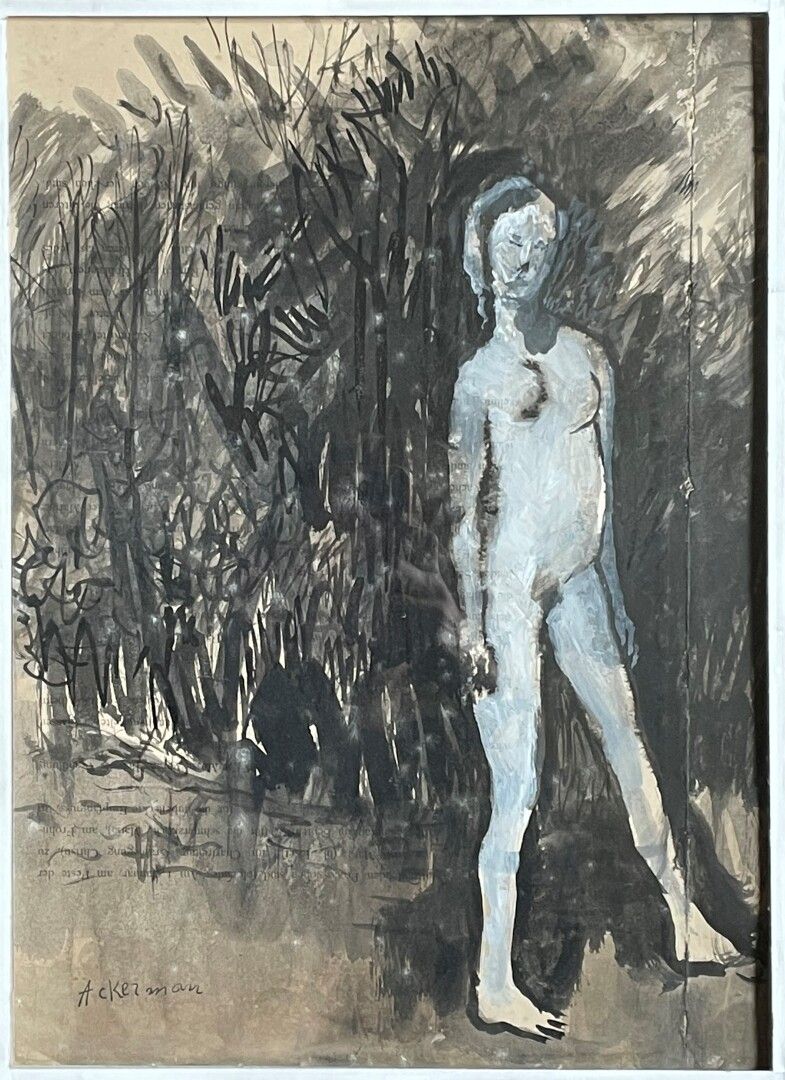 Null 保罗-阿克曼(1908-1981)

夏娃。

印刷纸上的水彩画。左下方有签名。

40 x 29 厘米