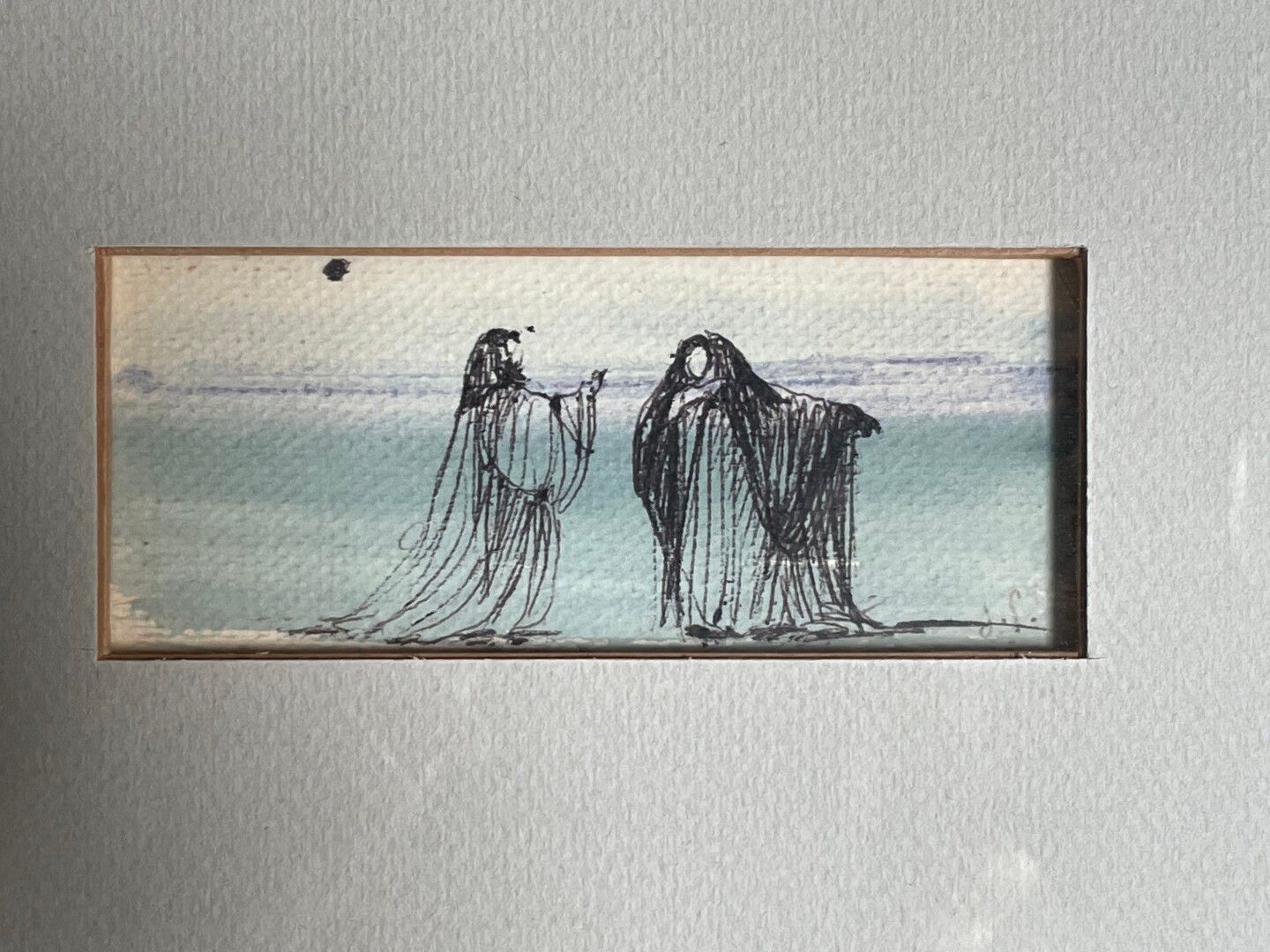 Null 何塞-奎罗加(1930-2010)

戏剧服装项目

水墨，水彩画。

4.5 x 11 cm

框架：26 x 36厘米