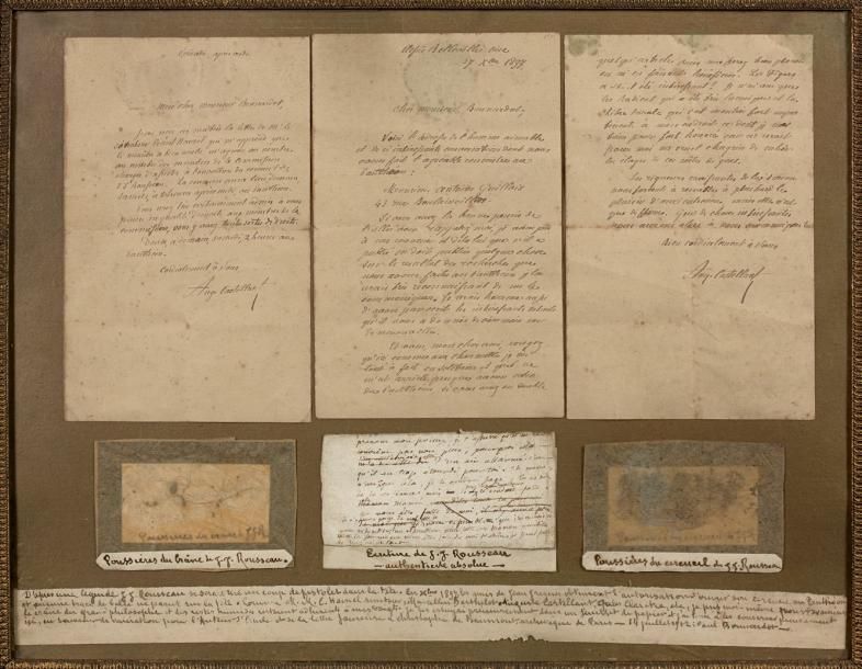 Jean-Jacques ROUSSEAU (1712-1778) Manuscrit autographe (fragment) et reliques; 1&hellip;
