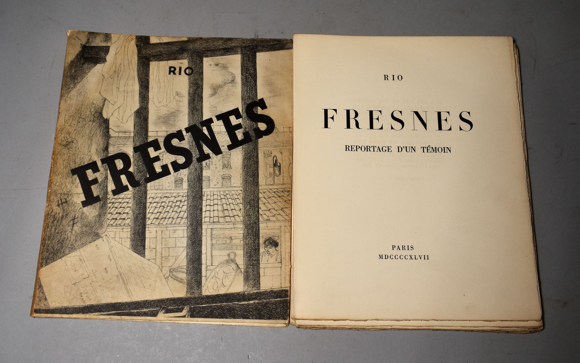 Null RIO [SOUPAULT]: Fresnes, Parigi, 1947. In-4° in fogli. Copiare H.C.
