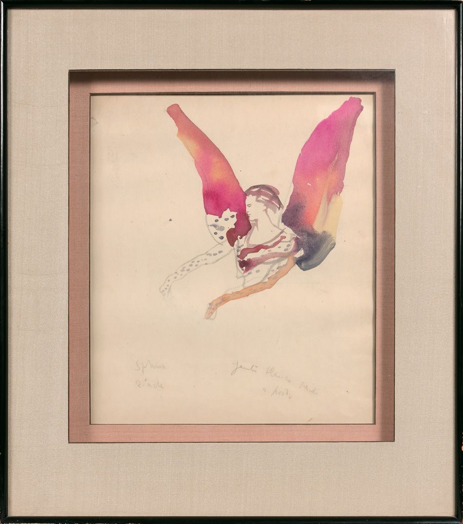 BERARD 克里斯蒂安-雅克-贝拉尔(1902-1949)

斯芬克斯

让-科克托的《地狱机器》布景研究。

水彩画。

高度29 - 宽度25厘米

左右&hellip;