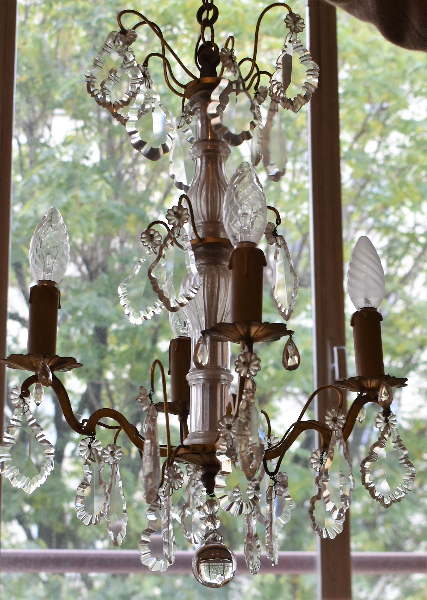 Null LITTLE LIGHT with four lights and pendants. Height 44 - Diameter 36 cm