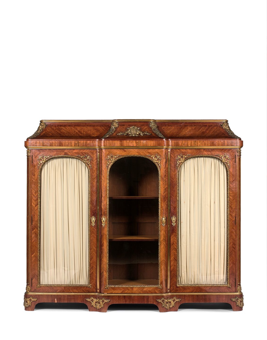 Null Bookcase in satinwood, rosewood and amaranth veneer, opening with three gla&hellip;