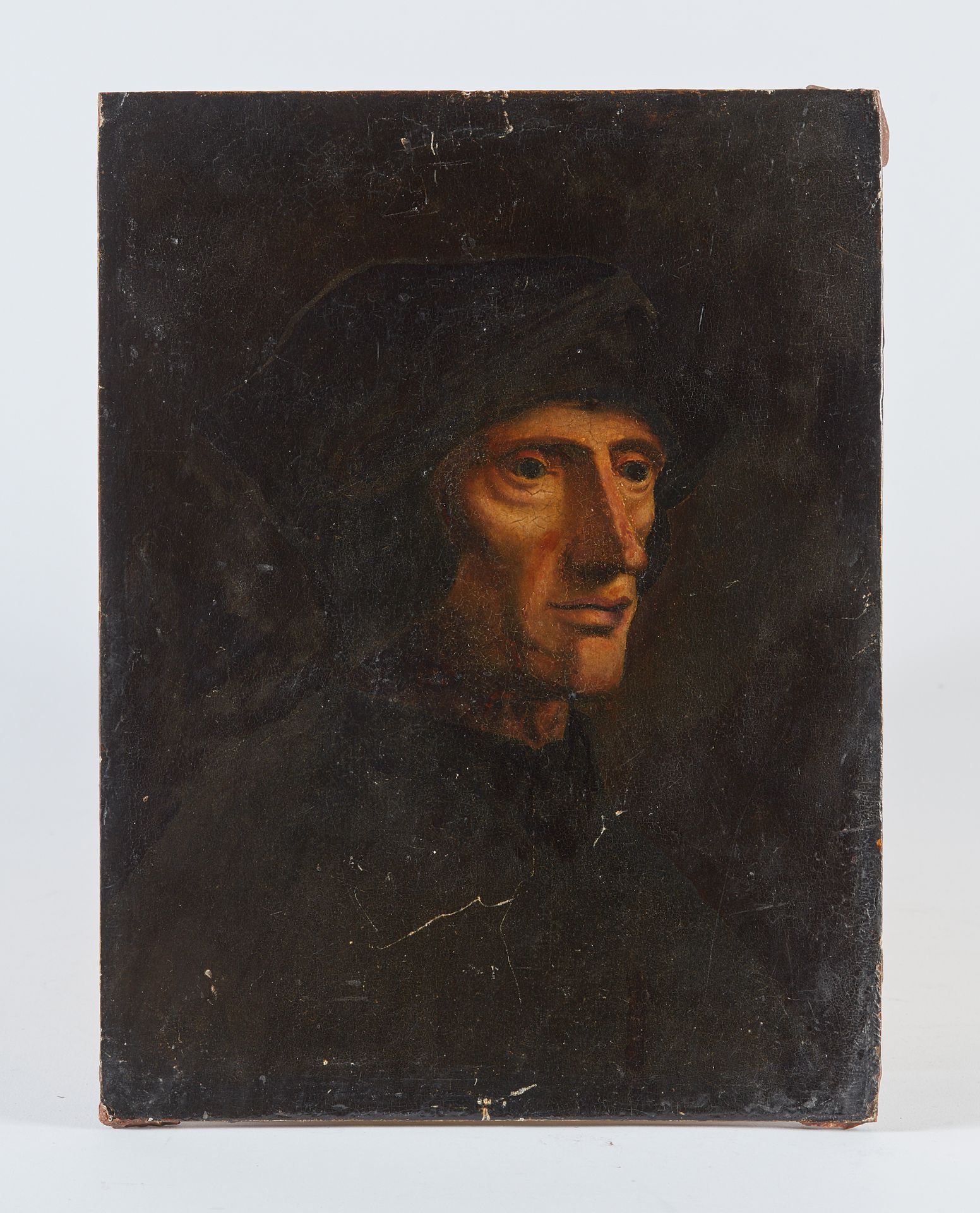 Null Porträt von Erasmus nach Dürer. Tafel. H. 26 - B. 20 cm
