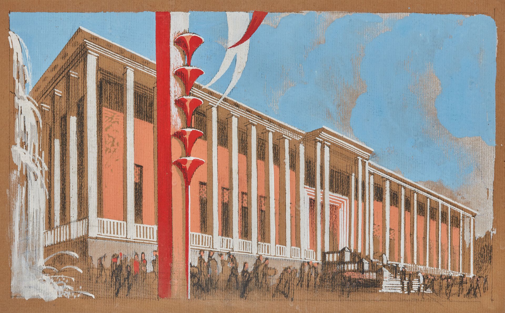 Null 20世纪法国学校

殖民地博物馆的建筑项目

水粉画。

高22 - 宽35厘米