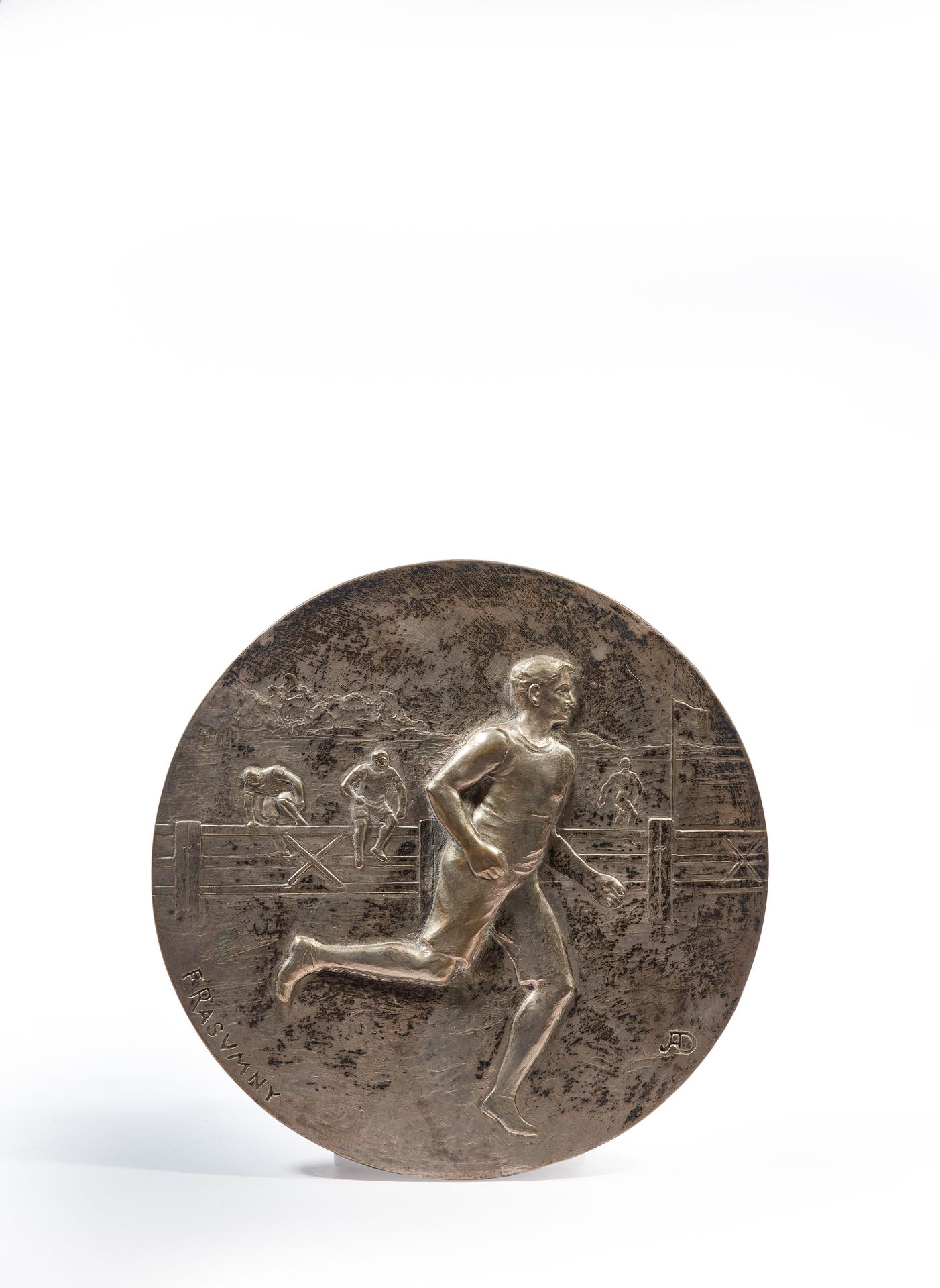 Null Félix RASUMNY (1869-1940)

Das Rennen zu Fuß

Versilbertes Bronzemedaillon,&hellip;