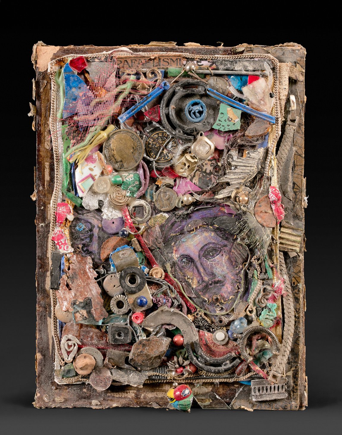 Null 弗朗索瓦-卡纳维 (1940-2021)

三首混合技术的作品。

第一个是浮雕，一个人的脸上有硬币、卵石、奖章、符咒。高度24 - 宽度18厘米

&hellip;