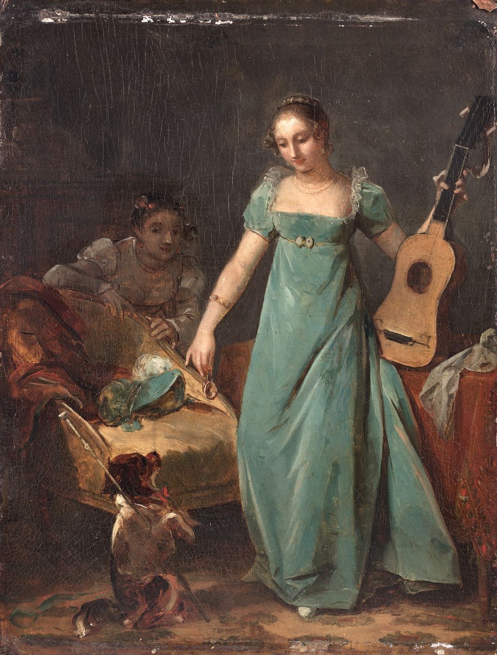 Marguerite GÉRARD Attributed to Marguerite GÉRARD (1761-1838): Young musician gi&hellip;