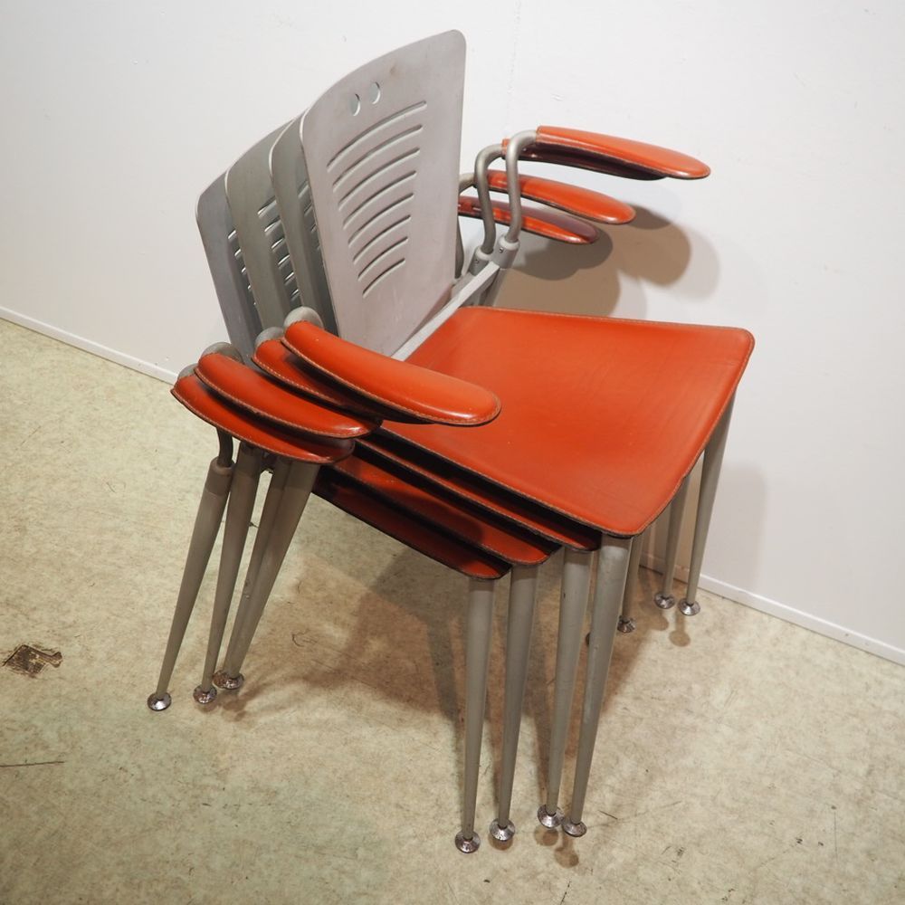 Ronald Cecil Sporter Ronald Cecil Sporter / Tecno: 4把椅子组成的套间，约1990年，弧形金属钢管结构，座椅、&hellip;