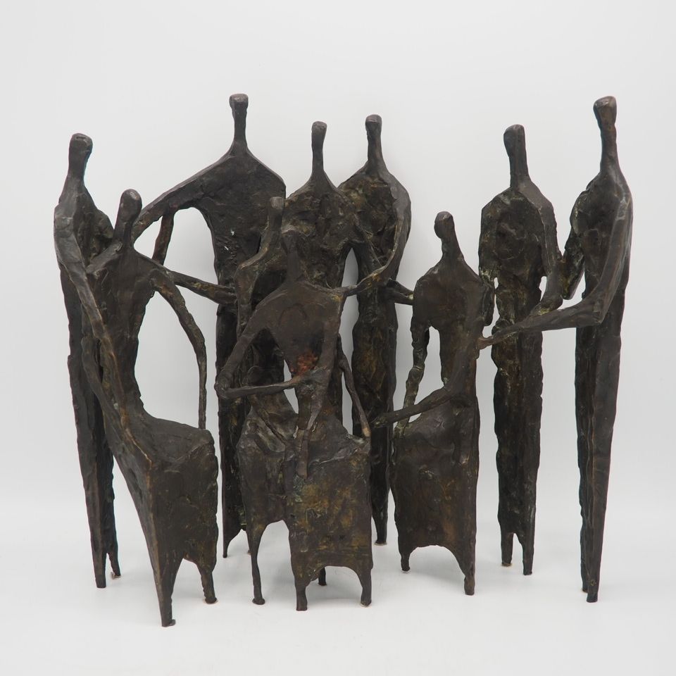 Seff Weidl (1915-1972) Seff Weidl (1915-1972): Dark patina bronze sculpture of a&hellip;