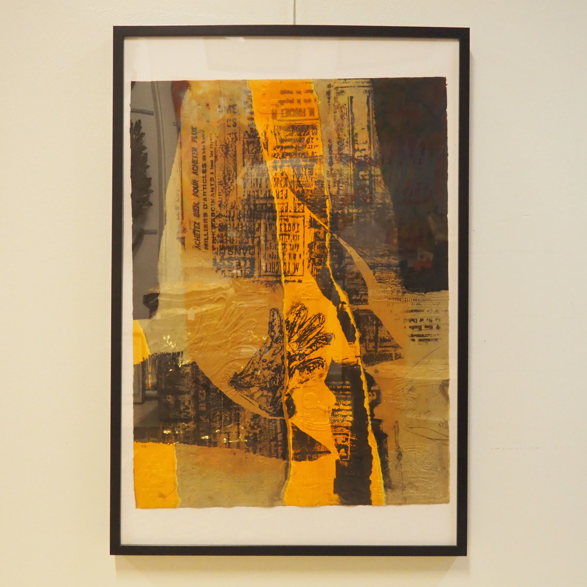 Clavé Antoni (1913-2005) 安东尼-克拉维(1913-2005)：艺术家的证明，有压印的抽象构图，左下方有签名，尺寸：76 x 56 cm