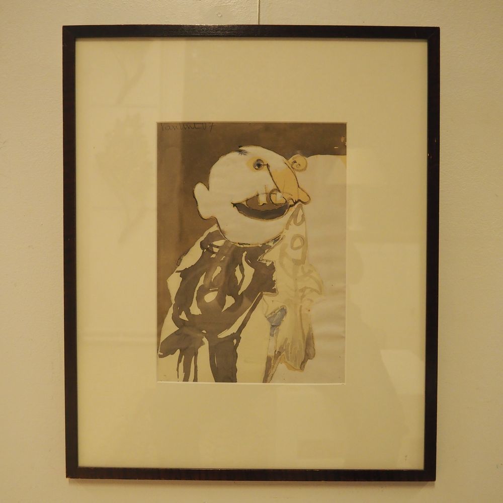 Van Lint Louis (1909-1986) 范林特-路易斯（1909-1986）：混合媒体，水粉，水洗和拼贴，描绘一个渔夫，左上方有签名，有日期，尺寸&hellip;