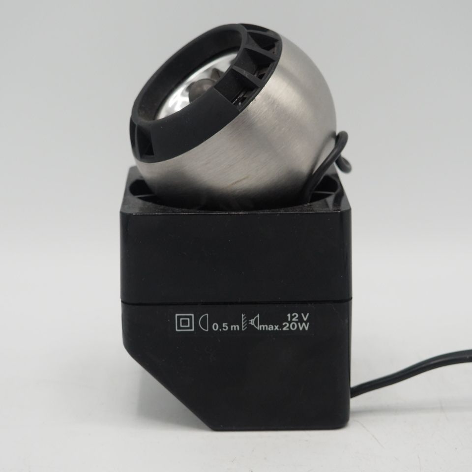 OSRAM Osram: Halogen spotlight, brushed steel sphere on black molded plastic mag&hellip;