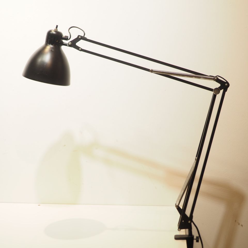 LUXO Luxo : Art Deco style desk lamp, black lacquered metal articulated shaft wi&hellip;