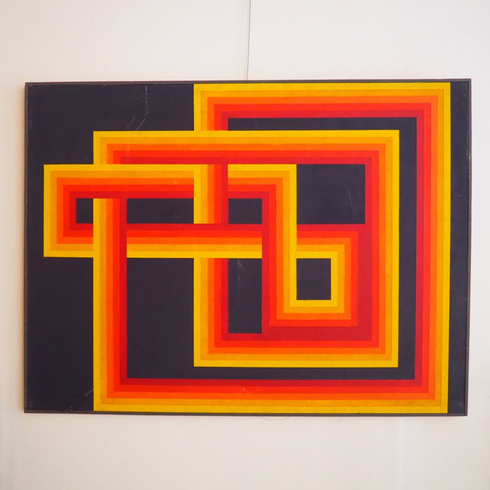 Gimbert Yves Gimbert Yves : Acrylic on canvas, kinetic composition of red, orang&hellip;