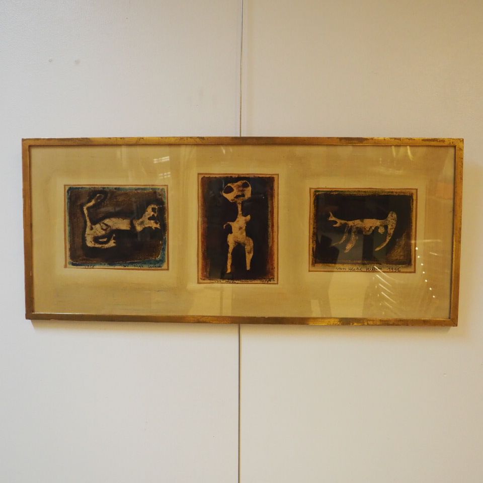 Null Van Hecke Willem (1893-1976) : Triptique huile sur carton marouflé sur pann&hellip;