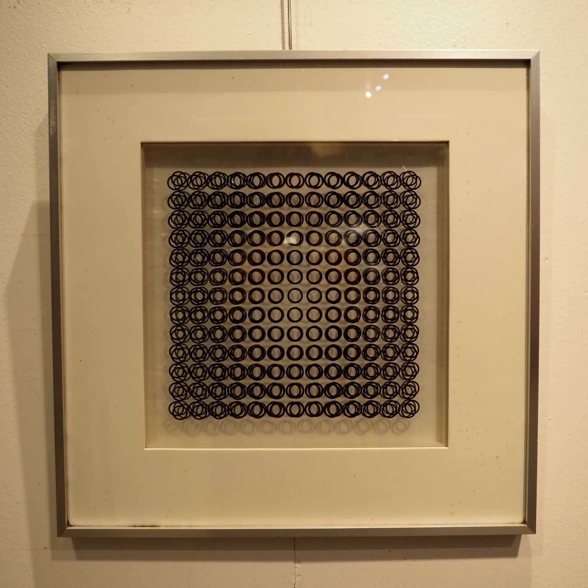 Null 瓦萨雷利-维克多（1906-1997）。动态艺术，丝网印刷在PVC板上，30-4D，玻璃框架，尺寸：26.5 x 26.5厘米