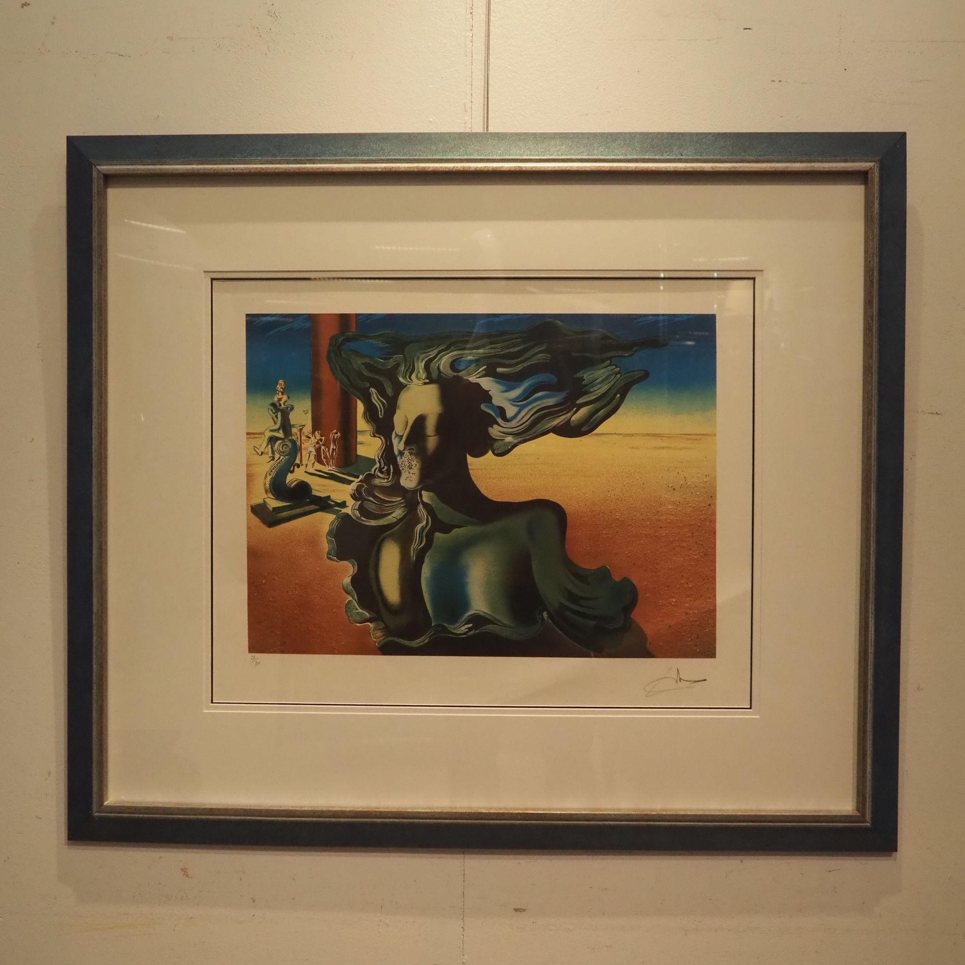 Null 达利-萨尔瓦多（1904-1989）:彩色石版画，右下角有签名，编号52/300，图片尺寸：42 x 57.5厘米，有玻璃框。