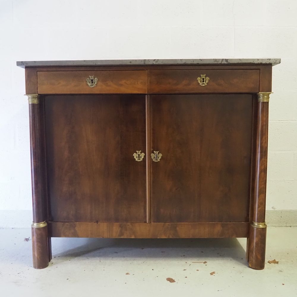 Null Chest of drawers circa 1900 Empire style : Mahogany veneered wood, 2 doors &hellip;
