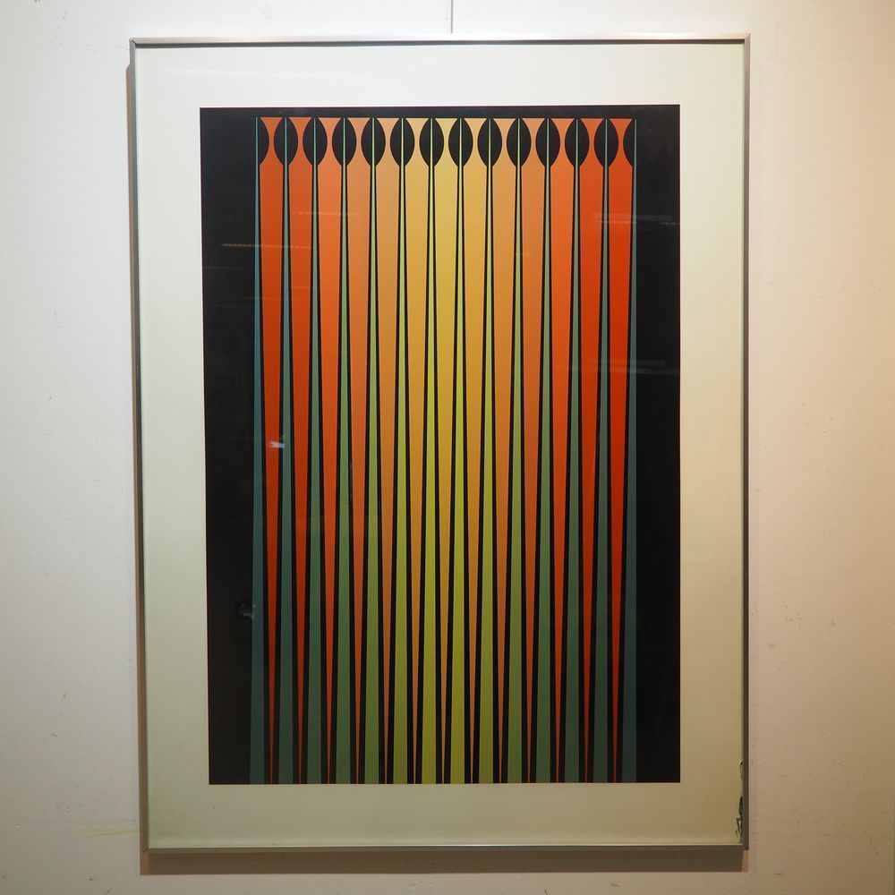 Null Miodrag Dordevic (1936) : Kinetic art, color serigraph, signed, size: 84 x &hellip;