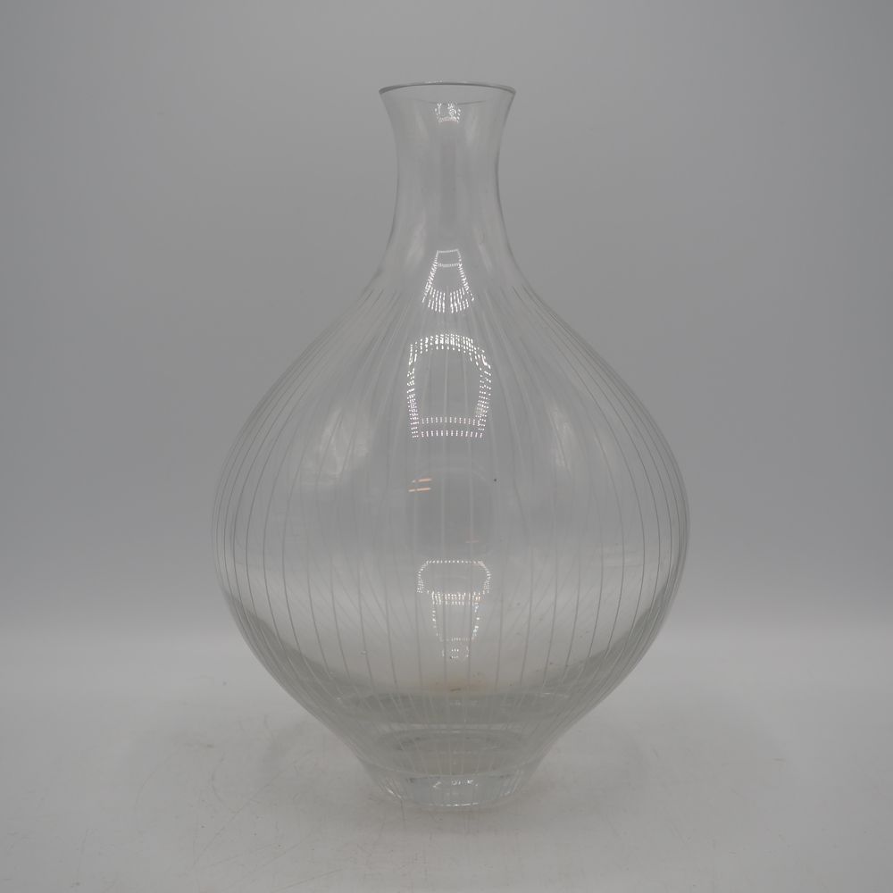 Null Tapio Wirkkala attribué : Vase, verre soufflé bouche et incision, H: 24, di&hellip;