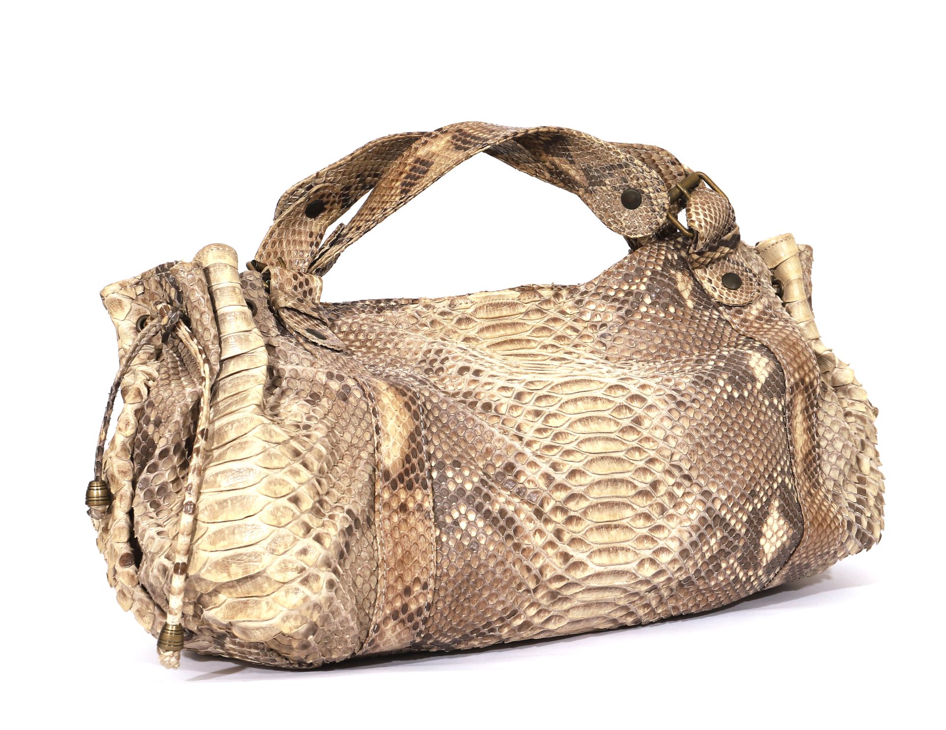Null Gérard Darel 

Handbag model "Le H24

In beige leather with snake imitation&hellip;