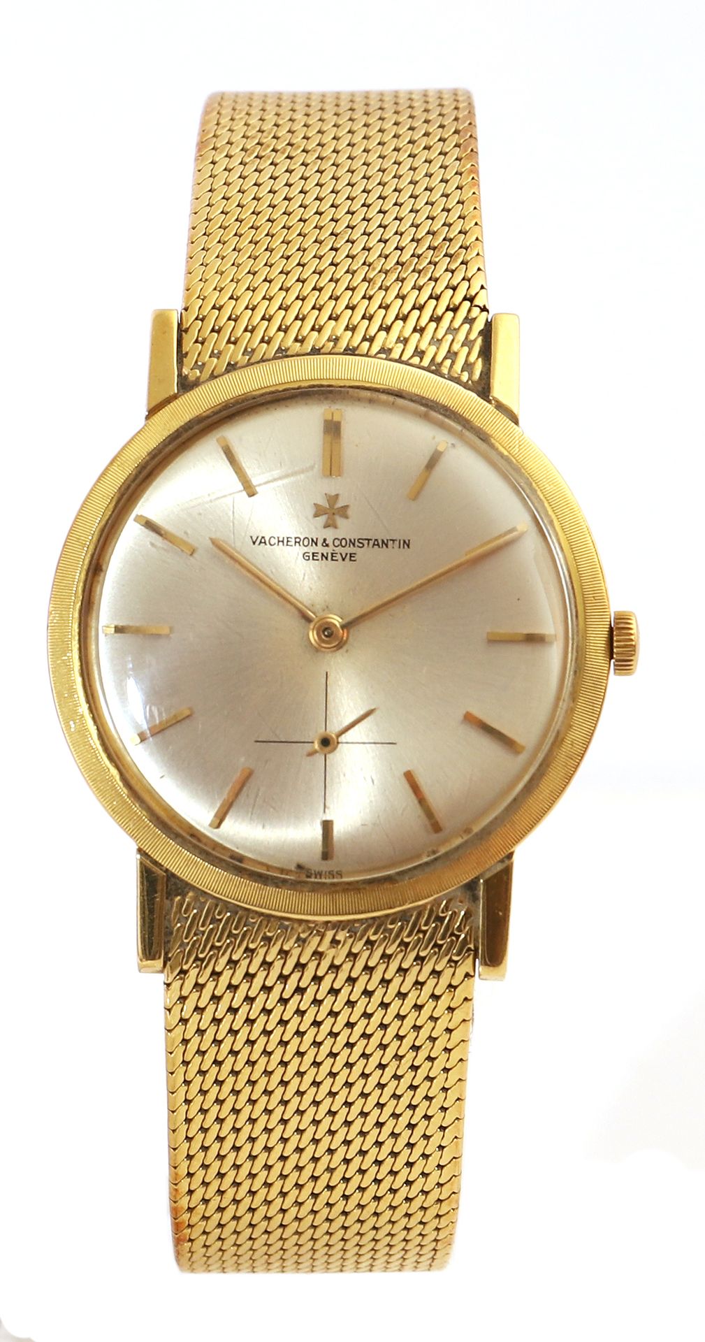 Null VACHERON CONSTANTIN Ref 6405 大约1950年

N°370374

18k (750)黄金男士腕表，镀金表盘，应用巴顿时标&hellip;