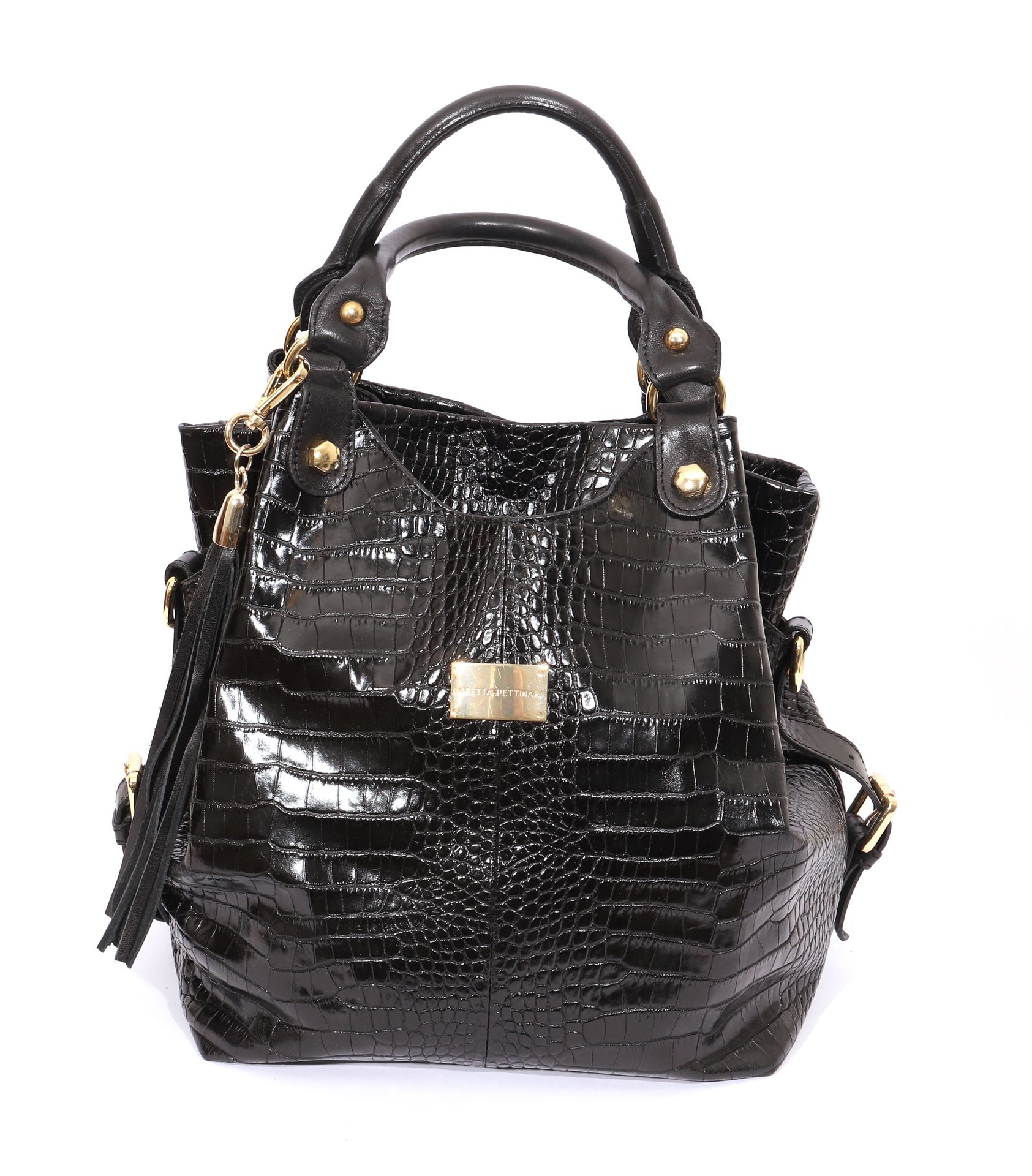 Null Loretta Pettinari

Black leather bag immitation Croco

Italian manufacture
&hellip;