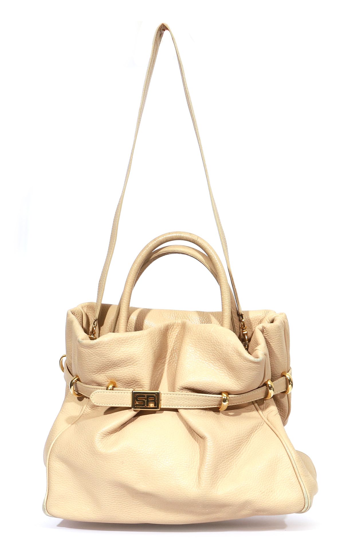 Null Sonia Rykiel 

Martha" medium bag in beige leather with double handle, adju&hellip;