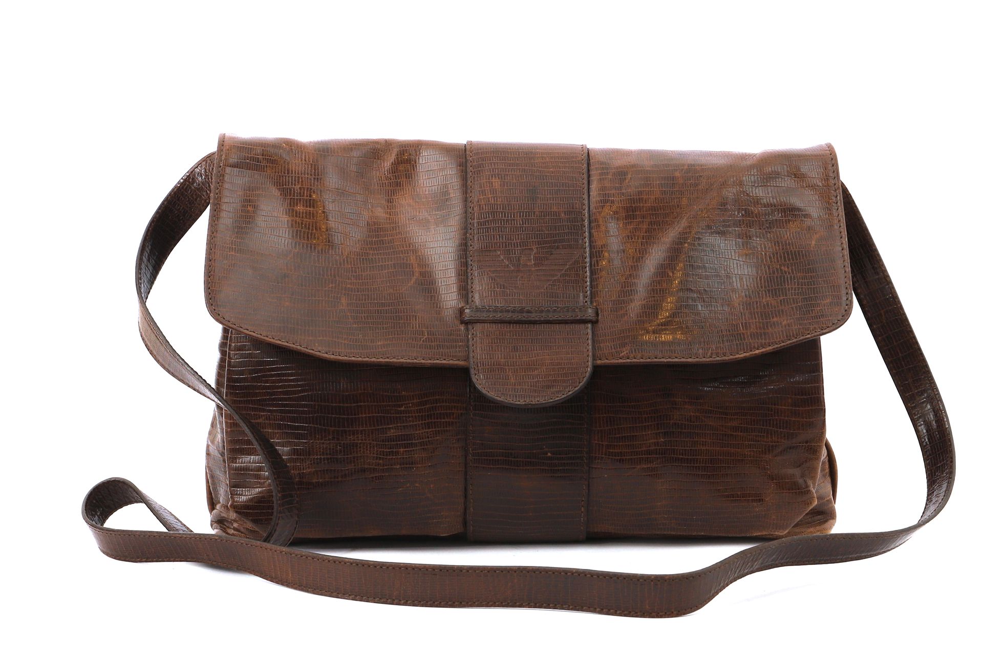 Null Armani 

Brown leather shoulder bag immitation lizard skin, with adjustable&hellip;