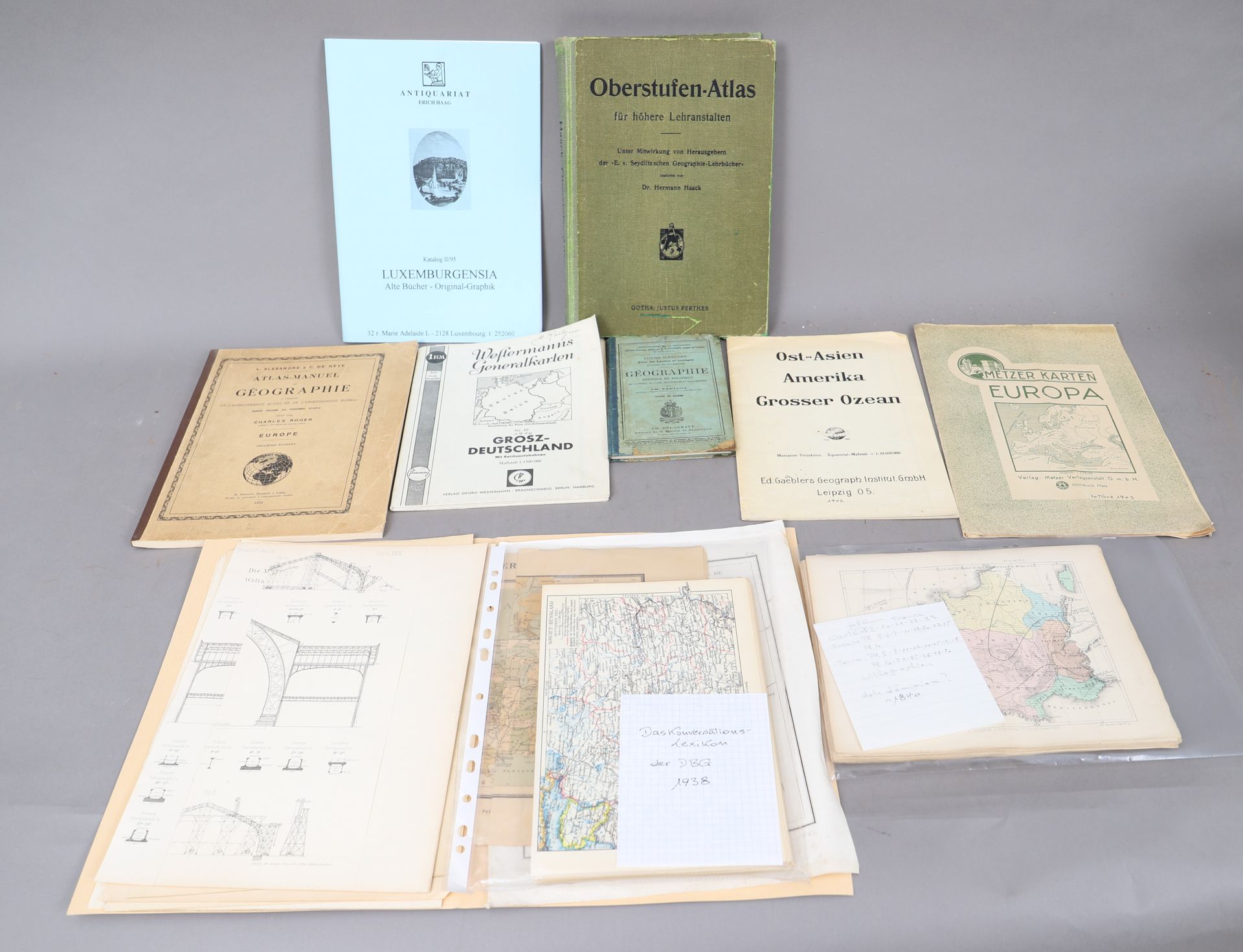Null 一组10本图谱和地理学书籍

德文和法文

二十世纪上半叶
