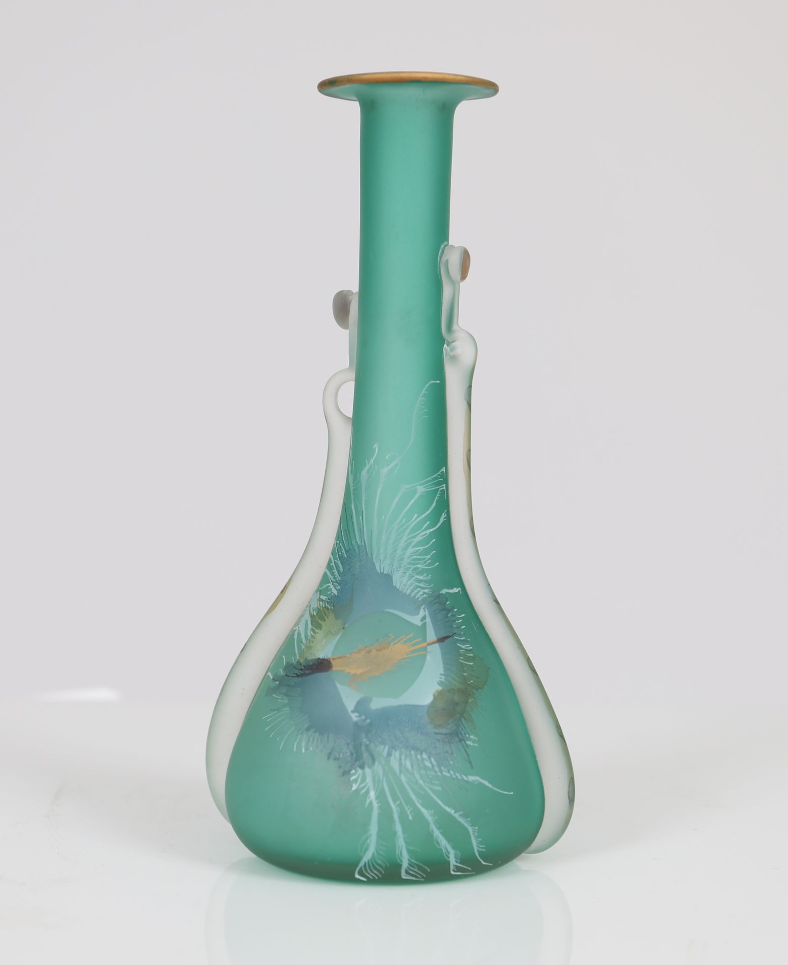 Null Vase 

En pâte de verre verte, incrustations graphiques et application de d&hellip;