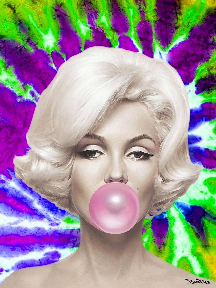 Null BrainRoy (born 1980)

"Marilyn Ballon, Tie and dye, Green and purple 

Plex&hellip;